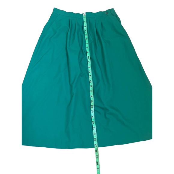 Vintage Grace Thompson Kelly Green MIDI Skirt Size 10 - Picture 7 of 8
